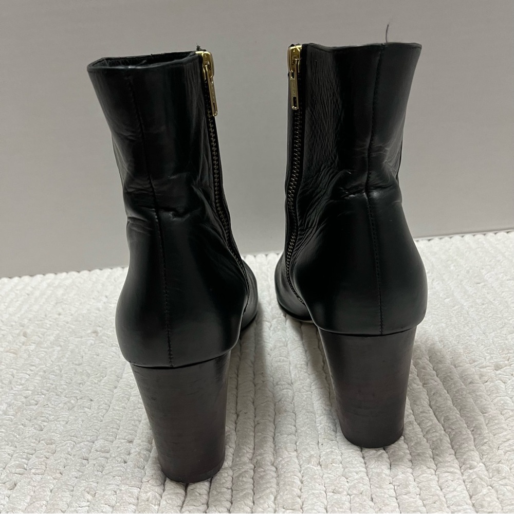 J. Crew Black Leather Ankle Boots Size 10‎ Women - Picture 4 of 16